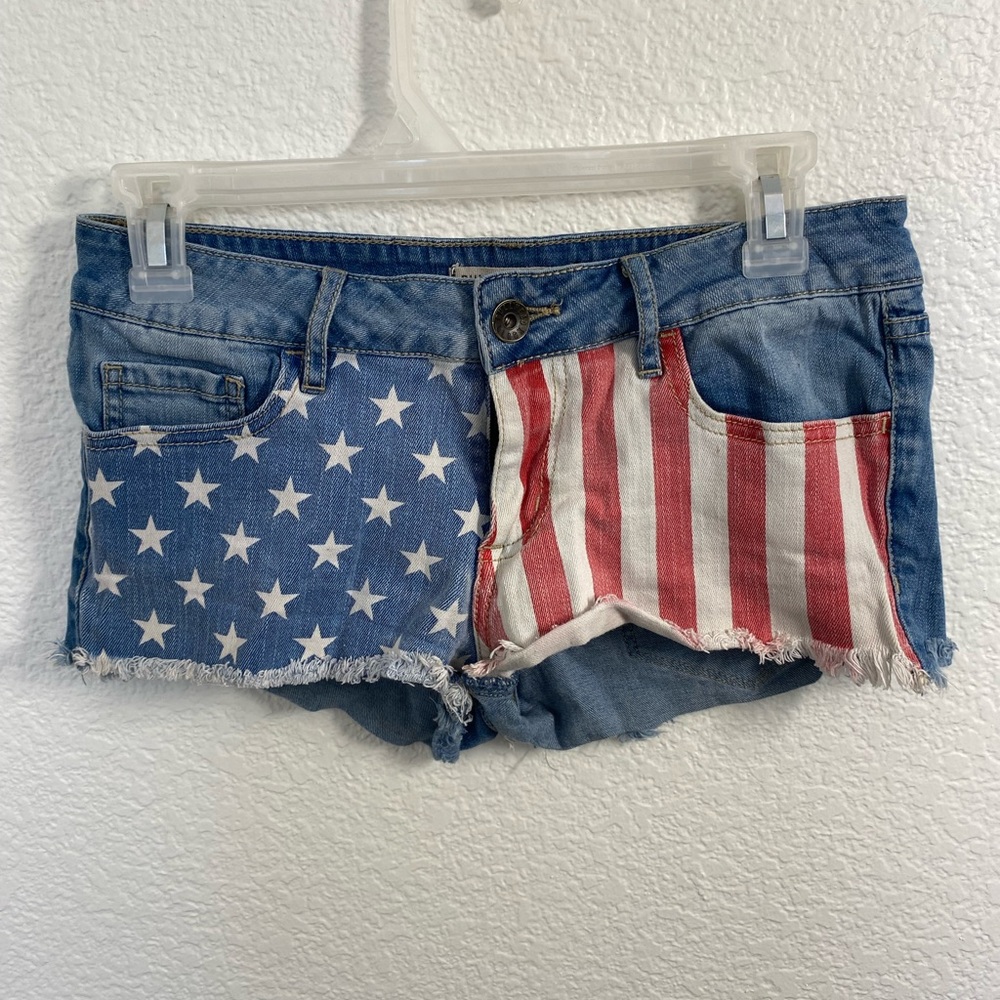 Bullhead Denim American flag Shorts